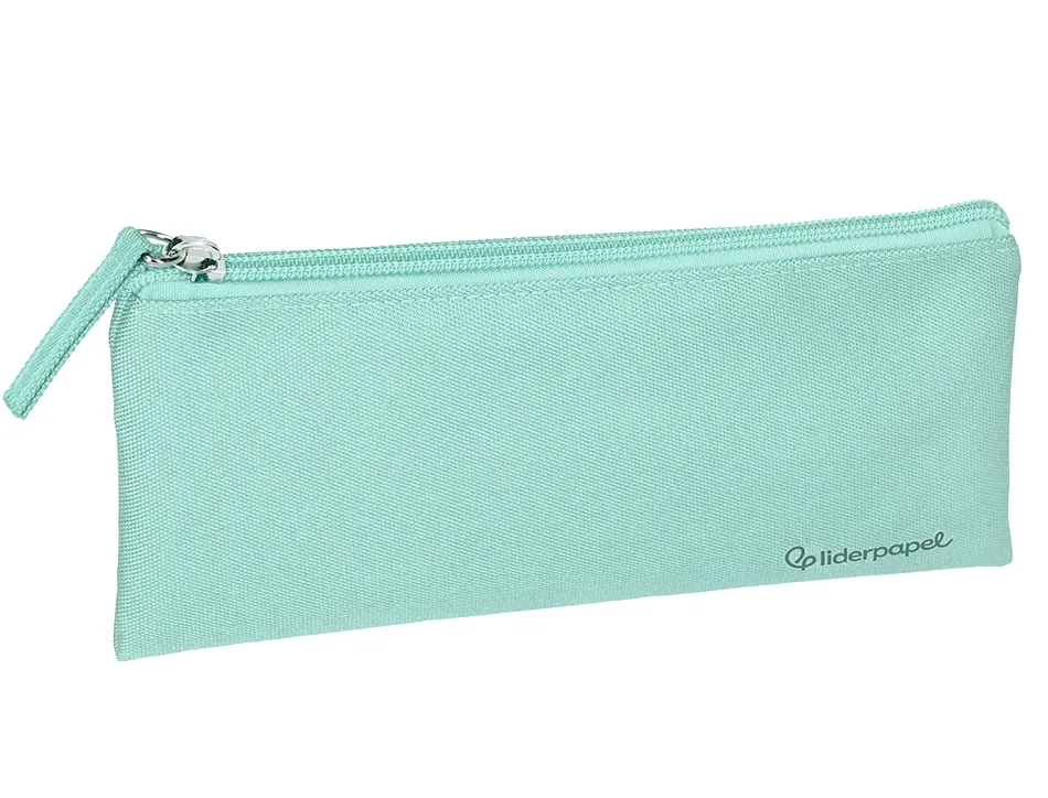 Fourre-tout liderpapel plat 1 compartiment 20x10cm coloris vert amande