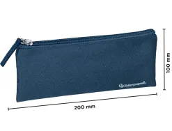Fourre-tout liderpapel plat 1 compartiment 20x10cm coloris bleu marine