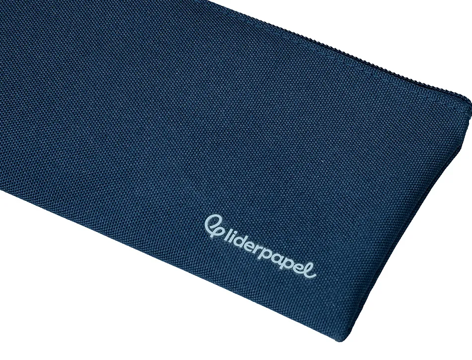 Fourre-tout liderpapel plat 1 compartiment 20x10cm coloris bleu marine