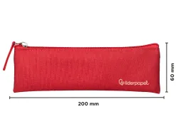 Fourre-tout liderpapel plat mince 1 compartiment 20x6cm coloris rouge