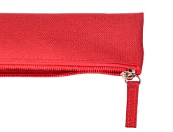 Fourre-tout liderpapel plat mince 1 compartiment 20x6cm coloris rouge