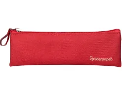 Fourre-tout liderpapel plat mince 1 compartiment 20x6cm coloris rouge