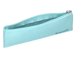 Fourre-tout liderpapel plat mince 1 compartiment 20x6cm coloris bleu celeste