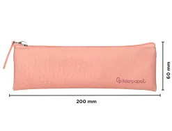 Fourre-tout liderpapel plat mince 1 compartiment 20x6cm coloris rose peche