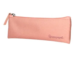 Fourre-tout liderpapel plat mince 1 compartiment 20x6cm coloris rose peche