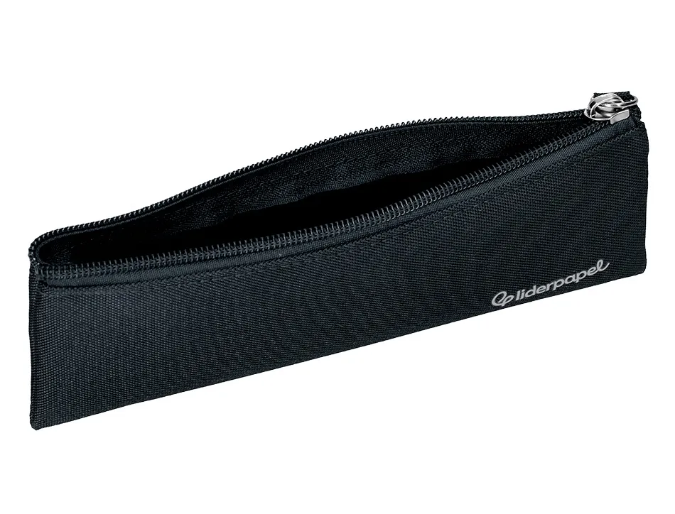 Fourre-tout liderpapel plat mince 1 compartiment 20x6cm coloris noir