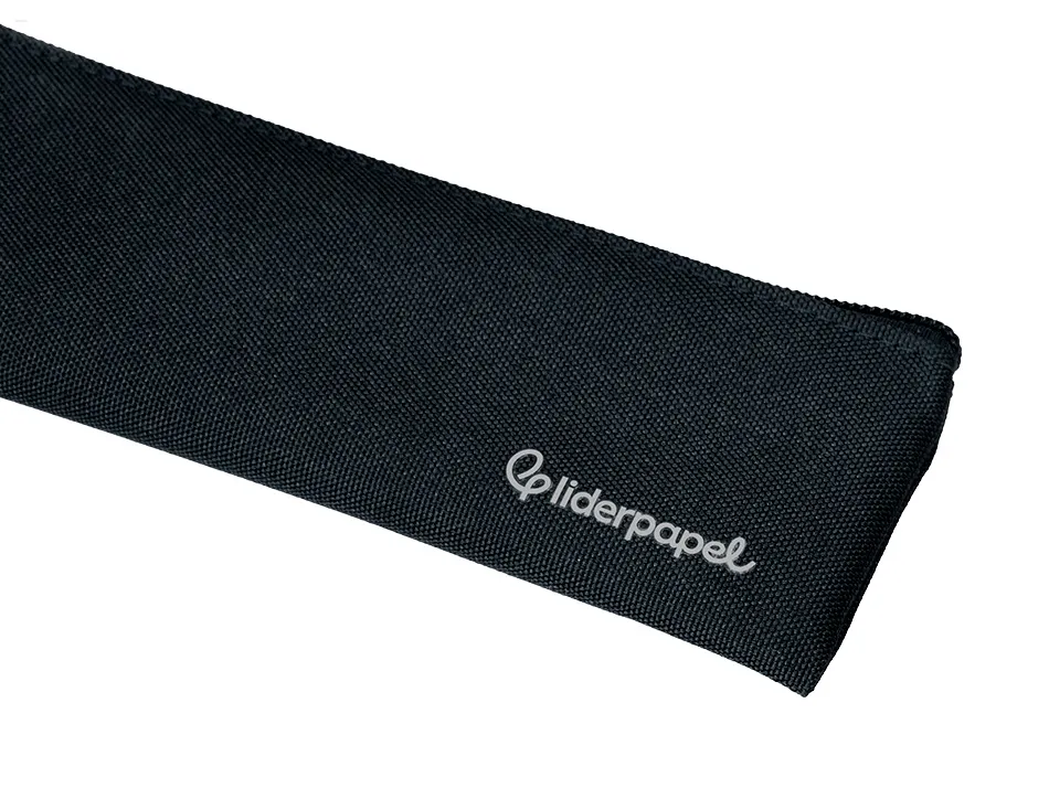 Fourre-tout liderpapel plat mince 1 compartiment 20x6cm coloris noir