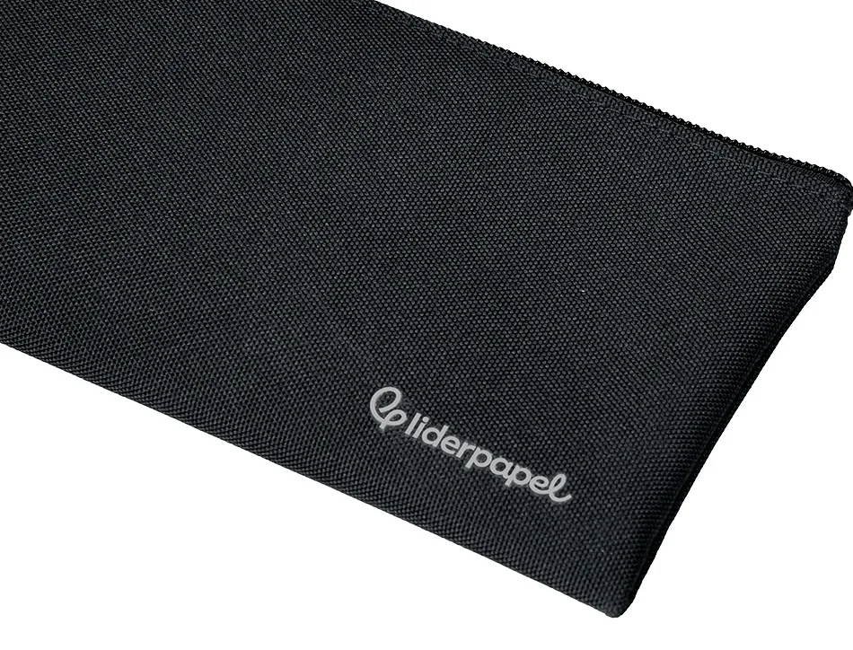 Fourre-tout liderpapel plat 1 compartiment 20x10cm coloris noir