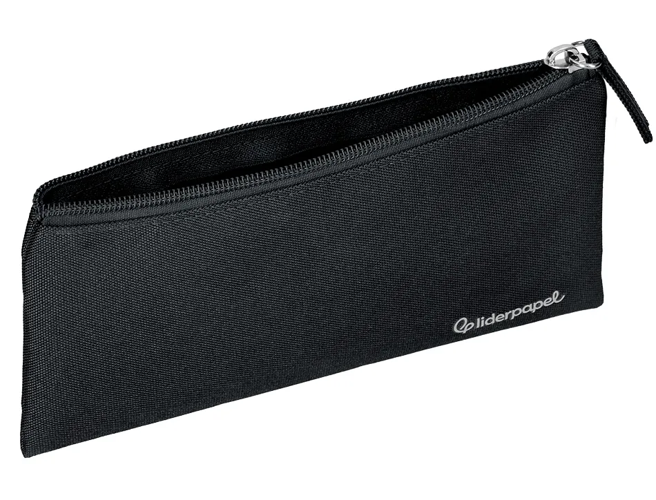 Fourre-tout liderpapel plat 1 compartiment 20x10cm coloris noir