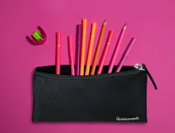 Fourre-tout liderpapel plat 1 compartiment 20x10cm coloris noir