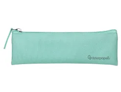 Fourre-tout liderpapel plat mince 1 compartiment 20x6cm coloris vert amande