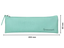 Fourre-tout liderpapel plat mince 1 compartiment 20x6cm coloris vert amande