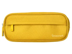 Fourre-tout liderpapel rectangulaire coins arrondis 1 compartiment avec poche avant 21x9cm coloris jaune