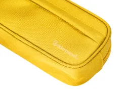 Fourre-tout liderpapel rectangulaire coins arrondis 1 compartiment avec poche avant 21x9cm coloris jaune