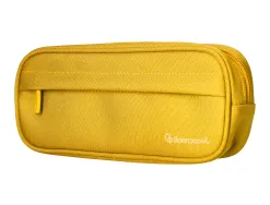 Fourre-tout liderpapel rectangulaire coins arrondis 1 compartiment avec poche avant 21x9cm coloris jaune
