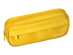 Fourre-tout liderpapel rectangulaire coins arrondis 1 compartiment avec poche avant 21x9cm coloris jaune