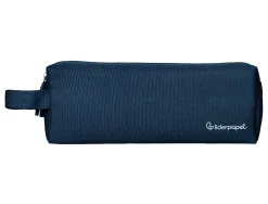 Fourre-tout liderpapel rectangulaire 2 compartiments anse de prehension 21x8cm coloris bleu marine