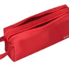 Fourre-tout liderpapel rectangulaire 2 compartiments anse de prehension 21x8cm coloris rouge