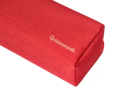 Fourre-tout liderpapel rectangulaire 2 compartiments anse de prehension 21x8cm coloris rouge