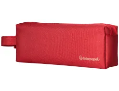 Fourre-tout liderpapel rectangulaire 2 compartiments anse de prehension 21x8cm coloris rouge