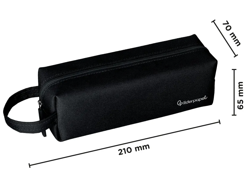 Fourre-tout liderpapel rectangulaire 1 compartiment 21x7cm coloris noir