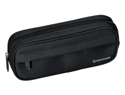 Fourre-tout liderpapel rectangulaire coins arrondis 1 compartiment avec poche avant 21x9cm coloris noir