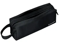 Fourre-tout liderpapel rectangulaire 2 compartiments anse de prehension 21x8cm coloris noir