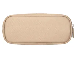 Fourre-tout liderpapel rectangulaire coins arrondis 1 compartiment avec poche avant 21x9cm coloris beige