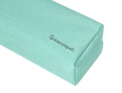 Fourre-tout liderpapel rectangulaire 2 compartiments anse de prehension 21x8cm coloris vert amande