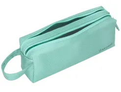 Fourre-tout liderpapel rectangulaire 2 compartiments anse de prehension 21x8cm coloris vert amande
