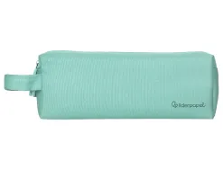 Fourre-tout liderpapel rectangulaire 2 compartiments anse de prehension 21x8cm coloris vert amande