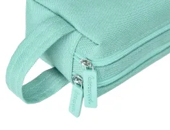 Fourre-tout liderpapel rectangulaire 2 compartiments anse de prehension 21x8cm coloris vert amande