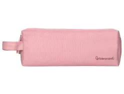Fourre-tout liderpapel rectangulaire 2 compartiments anse de prehension 21x8cm coloris rose
