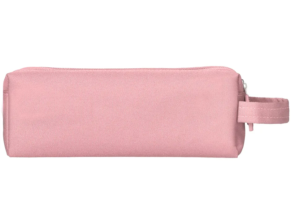 Fourre-tout liderpapel rectangulaire 2 compartiments anse de prehension 21x8cm coloris rose