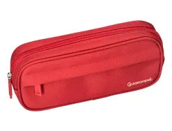 Fourre-tout liderpapel rectangulaire coins arrondis 1 compartiment avec poche avant 21x9cm coloris rouge