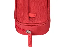Fourre-tout liderpapel rectangulaire coins arrondis 1 compartiment avec poche avant 21x9cm coloris rouge