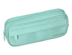 Fourre-tout liderpapel rectangulaire coins arrondis 1 compartiment avec poche avant 21x9cm coloris vert