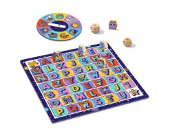 Francais djeco abc rapido jeu de vocalbulaire 1 roue 1 plateau 6 pions 2 a 6 joueurs