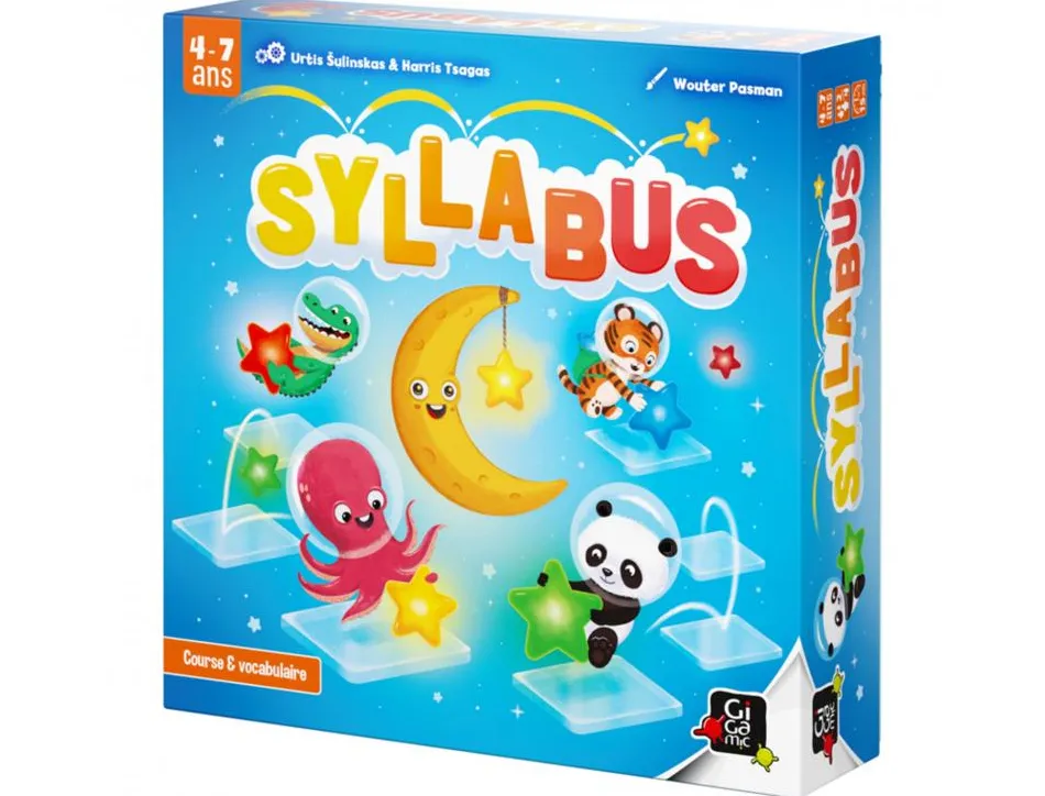 Francais gigamic syllabus jeu de course et de vocabulaire 49 images 5 grilles 4 pions 2 a 4 joueurs