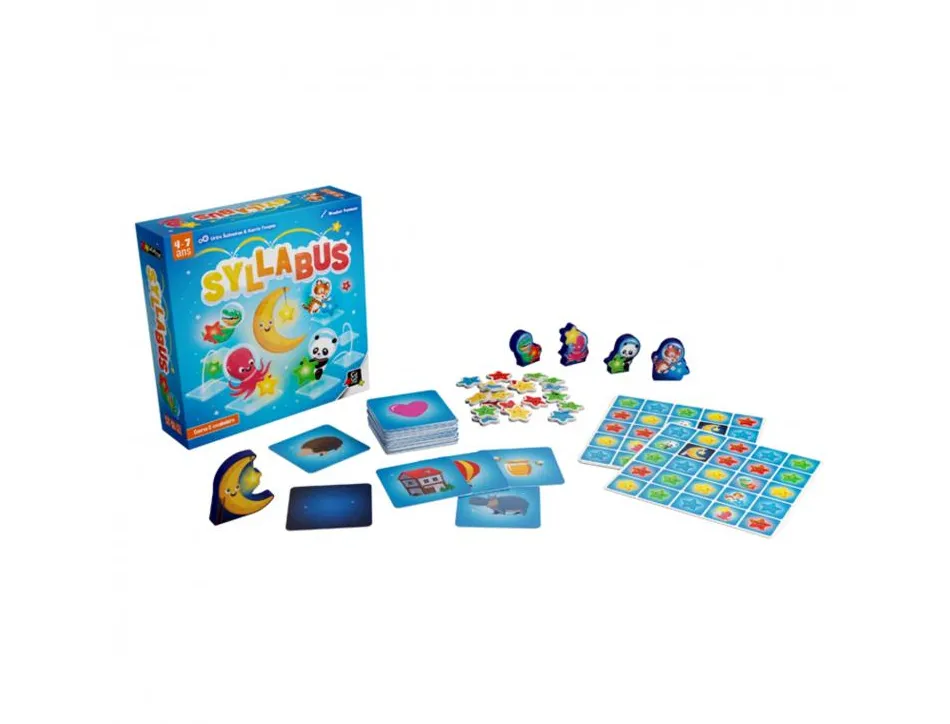 Francais gigamic syllabus jeu de course et de vocabulaire 49 images 5 grilles 4 pions 2 a 4 joueurs