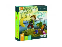 Francais placote la peche aux sons syllabes et rimes 48 poissons bois aimantes 1 canne a peche 6 planches etc