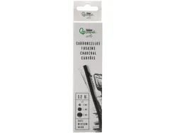 Fusains pour dessin liderpapel set de 12 unites diametres assortis