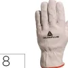 Gant tout fleur bovin deltaplus coupe américaine épaisseur 0.90/1.10mm coloris gris liseré rouge taille 8 paire