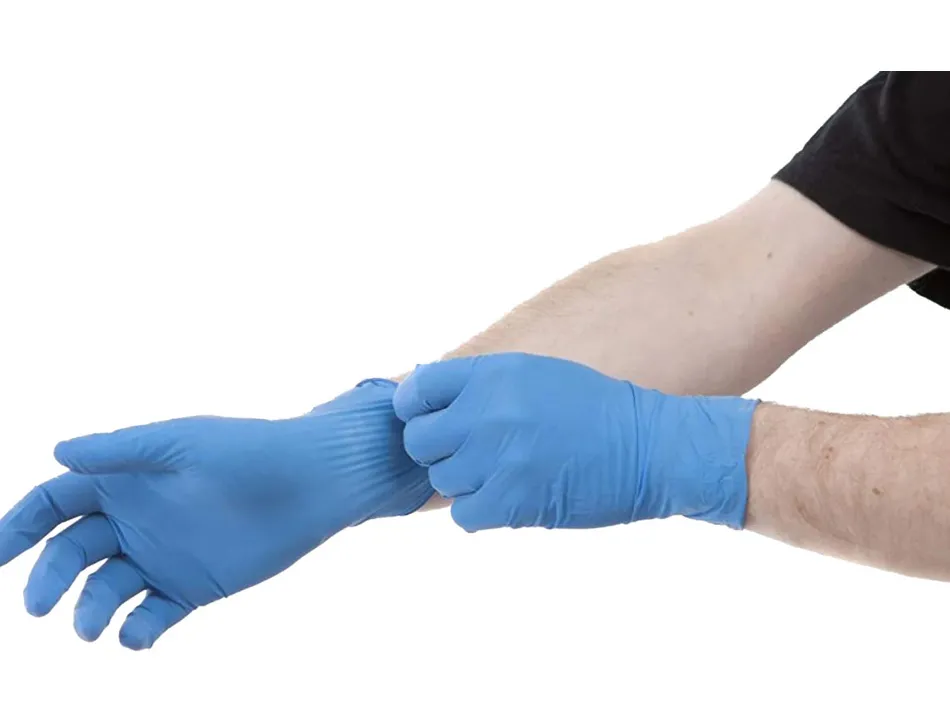 Gant unique biodegradable nitrile non poudre taille m boite 100 unites