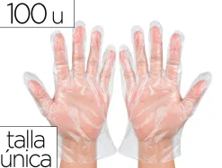 Gants en plastique jetables taille unique boite 100 un