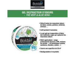 Gel destructeur d odeurs boldair pot 300 g parfum the vert et aloe vera