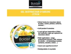 Gel destructeur d odeurs boldair pot 300 g parfum citron