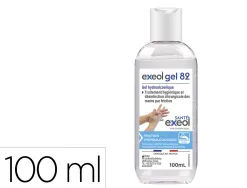 Gel hydroalcoolique exeol gel 82 flacon 100ml