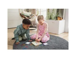 Geoboard bs toys pour cr er des dessins 1 planche en bois avec 48 elastiques et 20 cartes modeles