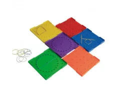 Geoplans wissner geoplans petits modeles activites de geometrie lot de 6 unites et elastiques couleurs